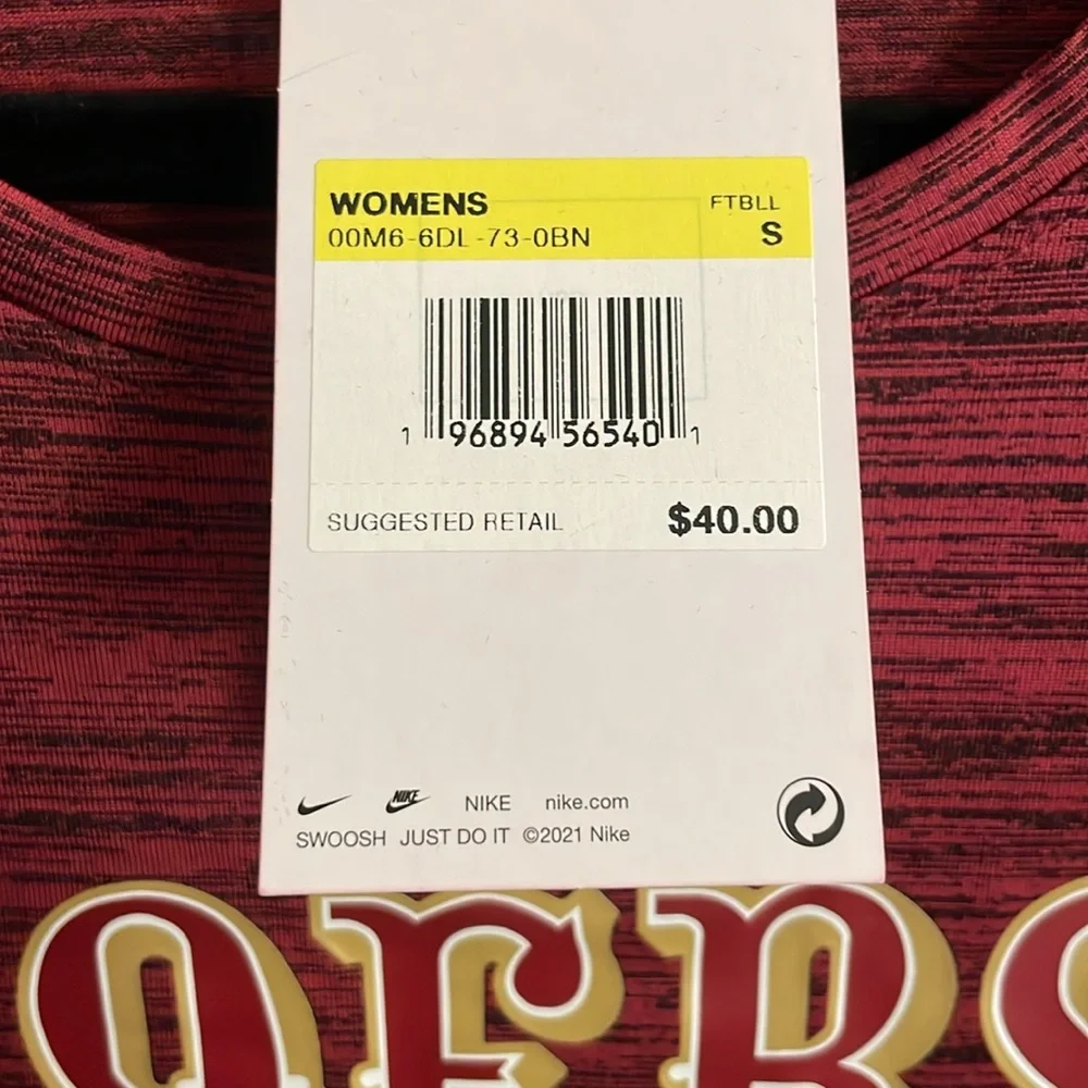 NWT Nike NFL 49ers Dry-Fit tee, size small